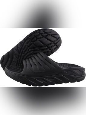 Hoka One One Black Slide Sandals